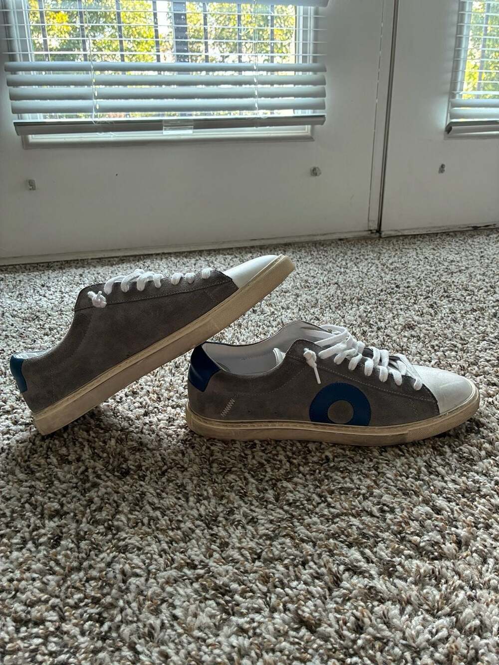 Oliver Cabell Low 1 Suede and Leather Sneakers